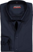 MARVELIS body fit overhemd - donkerblauw - Strijkvriendelijk - Boordmaat: 44