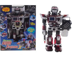 Robot superfighter 38 cm met licht en geluid - 13 delig