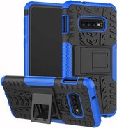 Samsung Galaxy S10 hoes - Schokbestendige Back Cover - Blauw