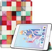 Case2go - Tablet Hoes geschikt voor de Apple iPad Mini (2019) - Tri-Fold Book Case - Blocks