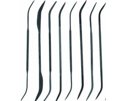 Budget riffler curved file set - gebogen vijlen - 8x