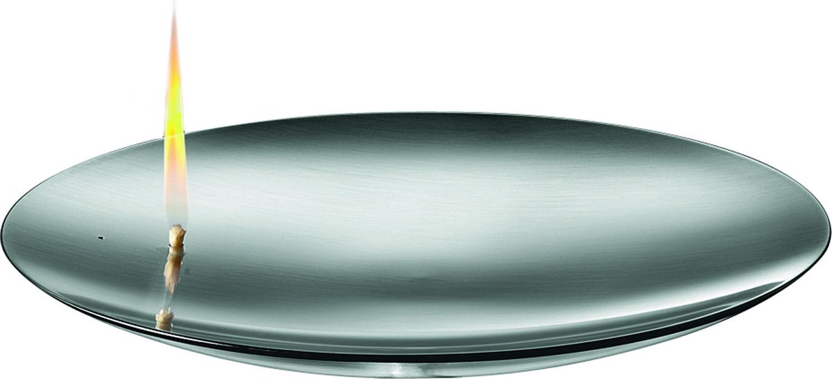 Mono Concave 26 cm olielamp geborsteld roestvrijstaal kerstcadeau sinterklaascadeau