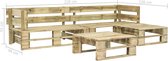 Tuin Pallet Loungeset (Incl LW Fleece deken) - Lounge bank tuin - Tuinbank - Loungebank - Tuinset - Tafelset tuin