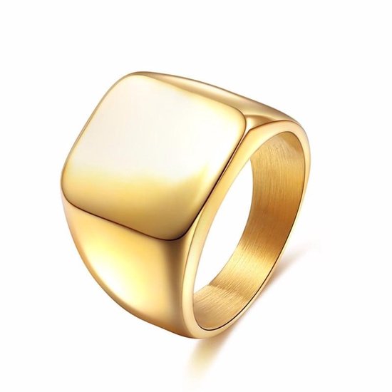 Napier Vervallen Je zal beter worden Zegelring Heren Goud kleurig | 18 - 22mm | Ringen Mannen | Ring Heren | Ring  Mannen |... | bol.com