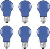 6 stuks Osram LEDlamp gekleurd E27 2.5W Blauw