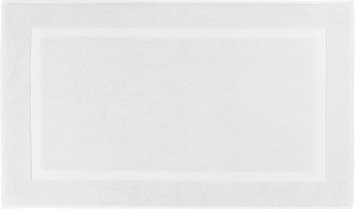 Casilin Badmat 60x100cm Una - Waterabsorberende Badkamermat - Wasbaar en Sneldrogend - Voor Douche en Bad - 100% Katoen - Rechthoek - Wit