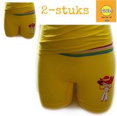 Embrator 2-stuks meisjes Boxershort met opdruk geel maat 134/140