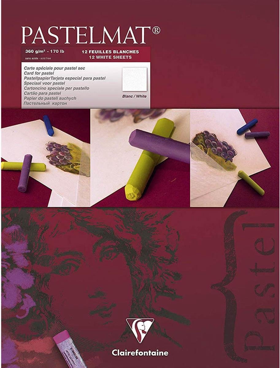 Clairefontaine Pastelmat pad No.3 - 18x24cm - Wit - Clairefontaine