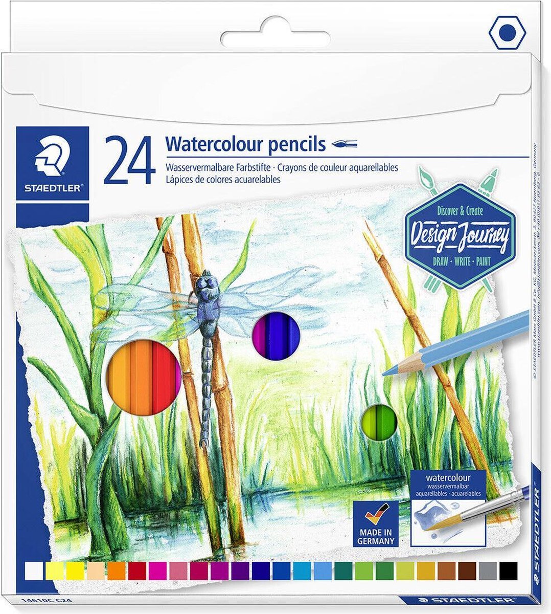 STAEDTLER Design Journey - aquarel kleurpotloden - set 24 st