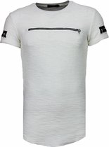 Exclusief Zipped Chest - T-Shirt - Wit