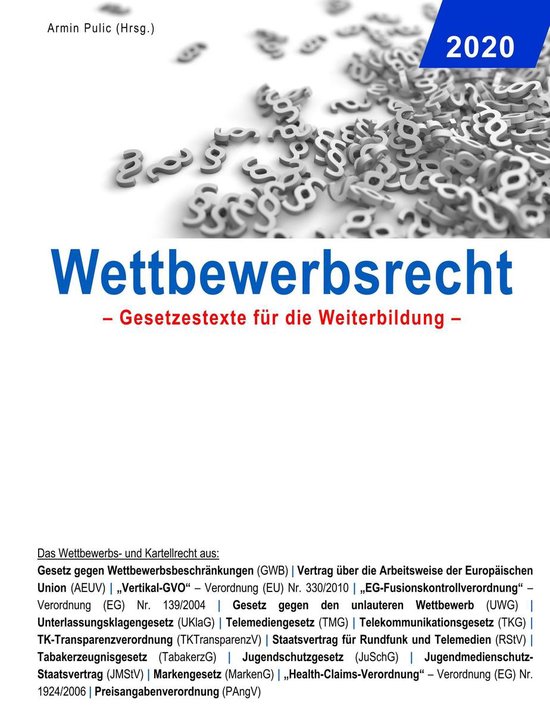 Gesetzestexte für die Weiterbildung - Wettbewerbsrecht 2020 - cover
