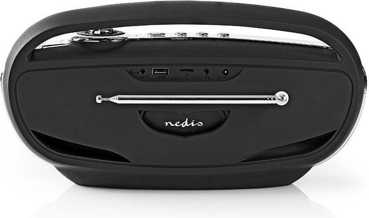 Nedis Retro DAB+ Bluetooth radio / zwart/zilver