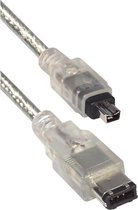 FireWire 400 kabel met 4-pins - 6-pins connectoren / transparant - 3 meter