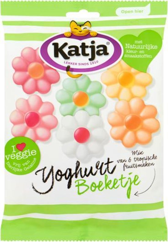 Snoepgoed Katja Yoghurt boeketje 1 kilo Veggie | bol.com