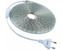 LED Strip 230V - Warm wit 3000k - 60xSMD5050/m - 10m - IP66 Waterproof - led light strip
