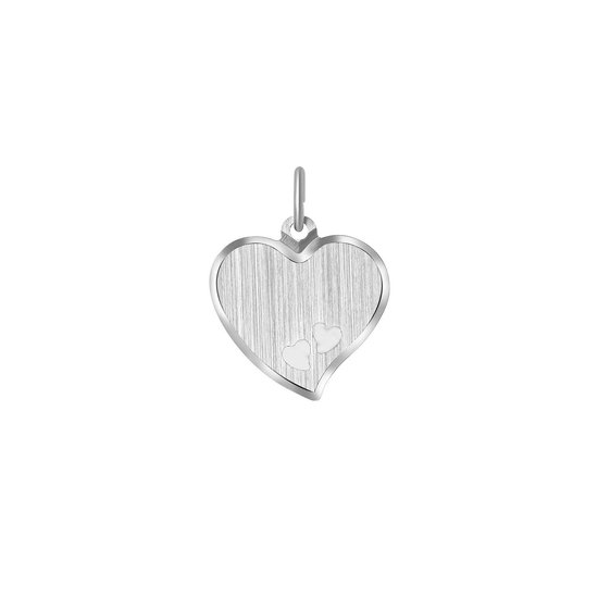Lucardi Dames Zilveren hanger graveerplaat hart - Hanger - 925 Zilver -  Zilverkleurig | bol.com