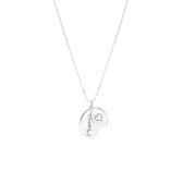 Chaîne et pendentifs en argent ovale