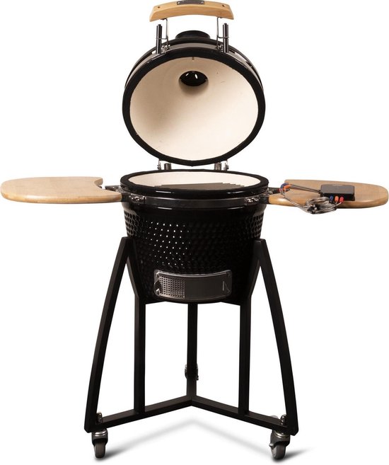 Patton Premium Kamado 16" - incl. Bluetooth kerntemperatuurmeter en LED verlichting - Medium - Ø34 cm - Zwart van Patton — afbeelding 3