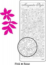 Vaessen Creative Sticker - 10x23cm - 10st - roze solid flowers