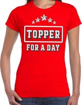 Topper for a day concert t-shirt voor de Toppers rood dames - feest shirts 2XL