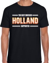 Oranje / Holland supporter t-shirt zwart voor heren XXL