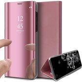 Samsung S20 Ultra Hoesje - Samsung Galaxy S20 Ultra Hoesje Book Case Spiegel - Roségoud
