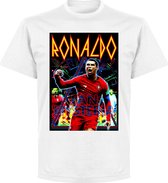 Ronaldo Old-Skool Hero T-Shirt - Wit - XS
