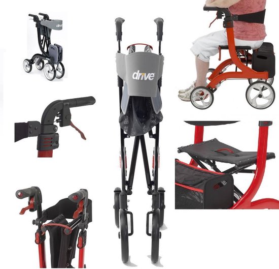 Rollator Drive Nitro Black Adjustable Design RTL10266BLK