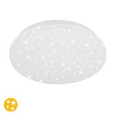 Bol.com Briloner Leuchten VIPE Plafondlampmet sterrenhemel effect - LED - 8W - Met sterdecor -Ø22cm - Wit aanbieding