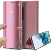 Étui Samsung S20 Plus - Étui Samsung Galaxy S20 Plus Étui de livre miroir - Or rose