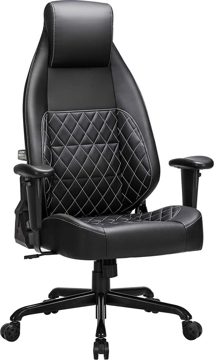 Nancy's Luxe Bureaustoel Ergonomische Bureaustoelen Bureaustoelen Voor Volwassenen Game Stoel Directiestoel Zwart Leer Nancy's Luxe Bureaustoel Ergonomische Bureaustoelen Bureaustoelen Voor Volwassenen Game Stoel Directiestoel Zwart Leer
