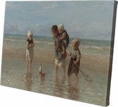 Kinderen der zee | Jozef Israëls | 1872 | Wanddecoratie | Canvas | 90CM x 60CM | Schilderij | Foto op canvas | Oude meesters