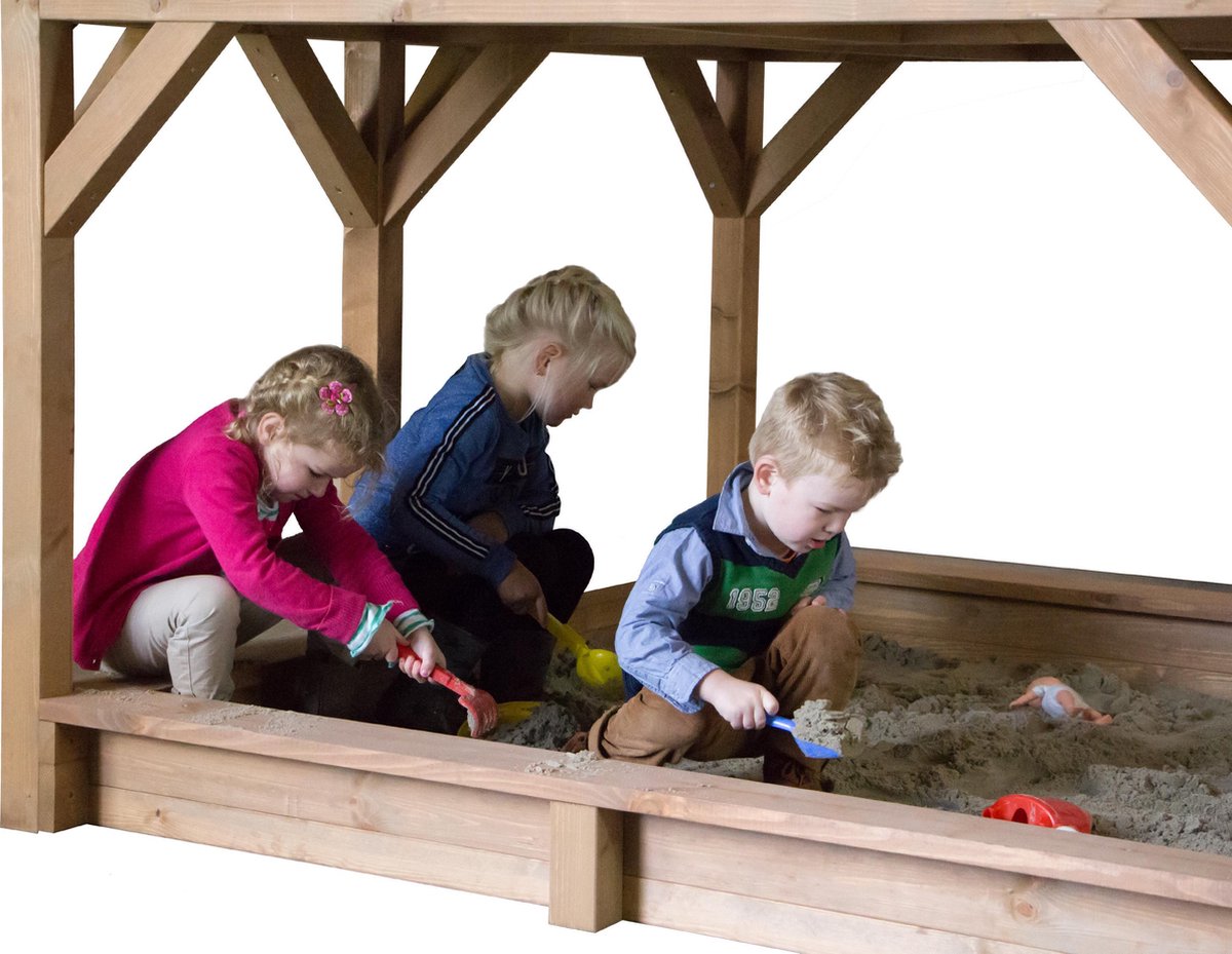 Aire de jeux avec Bac à Sable, Balançoire & Toboggan, Aire de Jeux pour  l'extérieur en, Maisonnette / Cabane de Jeu en Bois FSC - AXI Atka