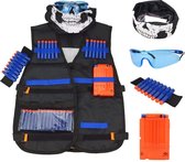 WiseGoods - Luxe Nerf Vest - Nerf n Strike Vest en Pijltjes Houder - Darts geschikt voor Nerf - Met Bril, Masker en Armband