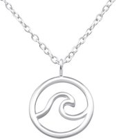 La Rosa Princesa Ketting Wave Zilver - 45 cm