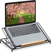 Relaxdays laptopstandaard verstelbaar - boekensteun - laptoptafel - van 10 tot 14 inch - Minimale schermafmeting: 13
