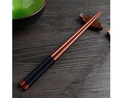 Japanse Eetstokjes - Handgemaakt - Chestnut - Chopsticks - Eetgerei - Inclusief Legger - Donkerbruin/Zwart
