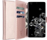 Samsung S20 Ultra Hoesje - Samsung Galaxy S20 Ultra Hoesje Book Case Leer Wallet - Roségoud