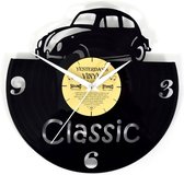 Classic Car Vinyl Klok - LP - Wandklok - Met geschenkverpakking - Klassieke Auto