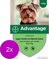 Advantage Hond 4 pip - Anti vlooien en luizenmiddel - 2 x 0.4 ml 1.5-4 Kg
