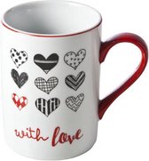 With-Love - Beker - D8xh10cm - 30cl - Keramiek - (set van 6)
