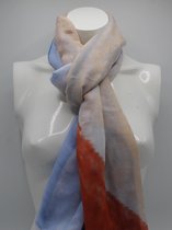 Sjaal Dames Blauw Oranje