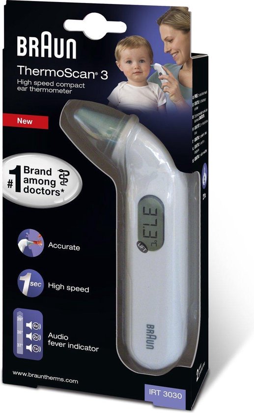 Braun IRT3030 - Thermomètre multifonction - Thermomètre corporel -  Infrarouge - Blanc... | bol.com