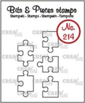 Crealies Bits & Pieces stempel no.214 Puzzelstukjes 5stuks