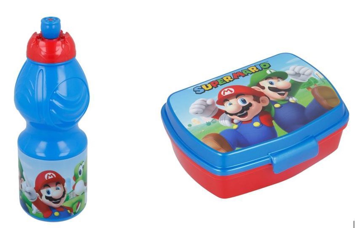 Nintendo Super Mario lunchbox / broodtrommel & drinkbeker