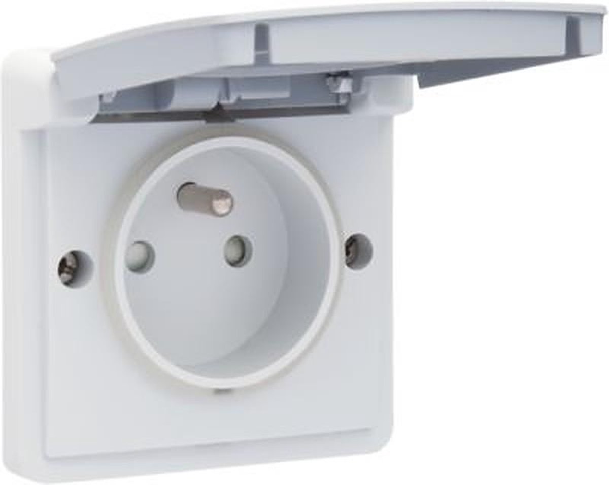 NIKO New Hydro wandcontactdoos 16A/250V (penaarde, kinderveilig) (700-36600)