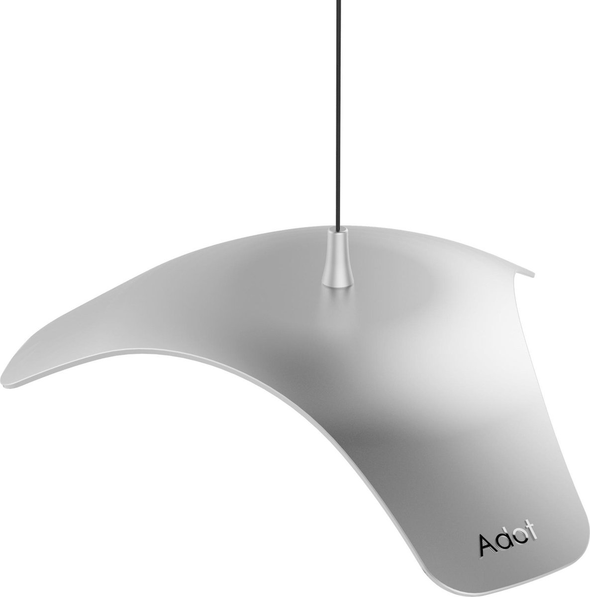 Adot Led Design hanglamp - WING - Zilver - Natuur wit - geanodiseerd aluminium - slechts 3mm dik