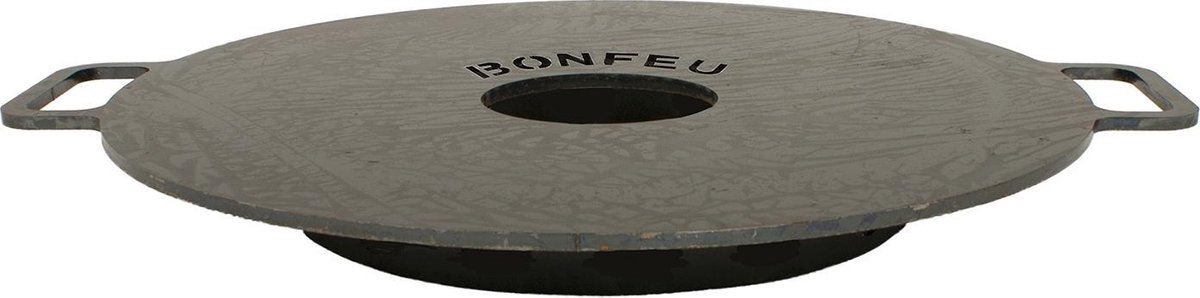 BonFeu Bakplaat/Plancha Ø55 (voor BonVes 45) - L 55 x B 55 x H 3.5 cm - Staal - Grijs