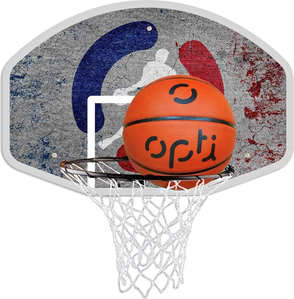 Opti Basketball Ring Board and Ball | basketring met net bord en basketbal - Opti