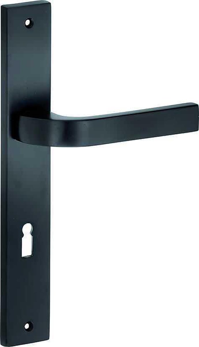 Deurkruk op schild Retto BB 72 mat zwart